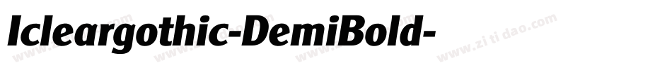 Icleargothic-DemiBold字体转换