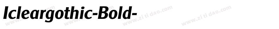Icleargothic-Bold字体转换