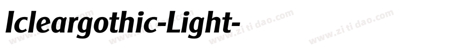 Icleargothic-Light字体转换