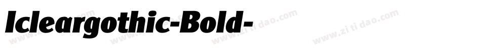 Icleargothic-Bold字体转换