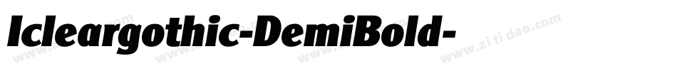 Icleargothic-DemiBold字体转换