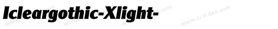Icleargothic-Xlight字体转换