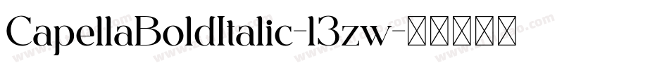 CapellaBoldItalic-l3zw字体转换