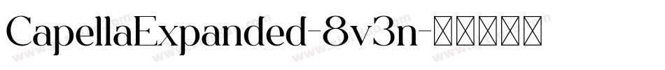 CapellaExpanded-8v3n字体转换