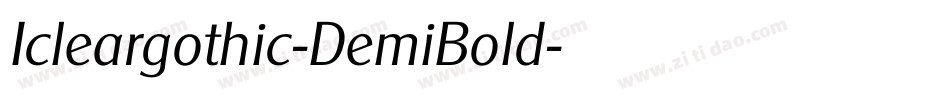 Icleargothic-DemiBold字体转换