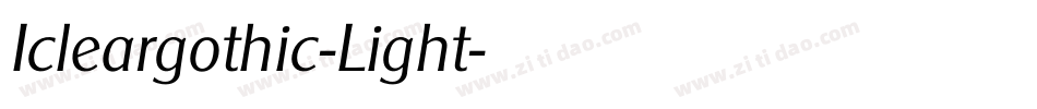 Icleargothic-Light字体转换
