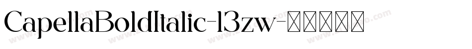 CapellaBoldItalic-l3zw字体转换