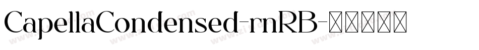 CapellaCondensed-rnRB字体转换