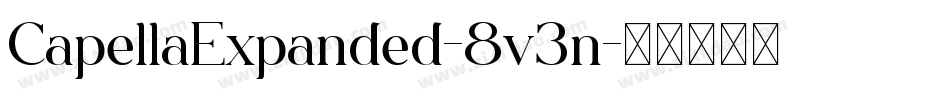 CapellaExpanded-8v3n字体转换