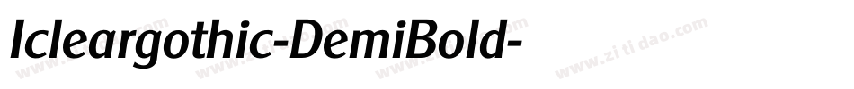 Icleargothic-DemiBold字体转换