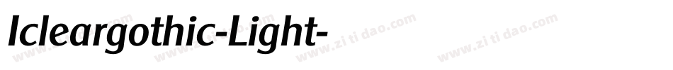 Icleargothic-Light字体转换