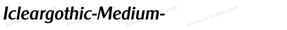 Icleargothic-Medium字体转换