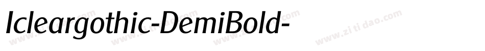 Icleargothic-DemiBold字体转换