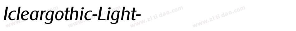 Icleargothic-Light字体转换