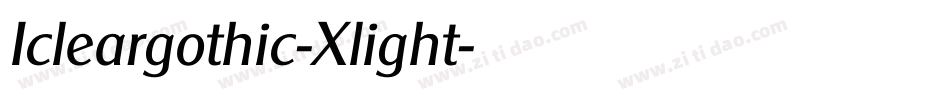 Icleargothic-Xlight字体转换