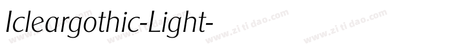 Icleargothic-Light字体转换
