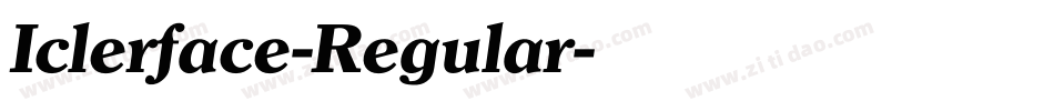 Iclerface-Regular字体转换