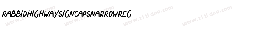 RabbidHighwaySignCapsNarrowRegular-vqGA字体转换