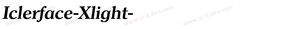 Iclerface-Xlight字体转换