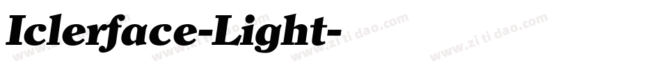 Iclerface-Light字体转换