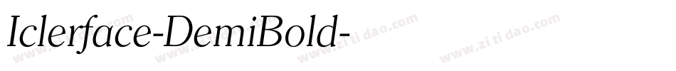Iclerface-DemiBold字体转换