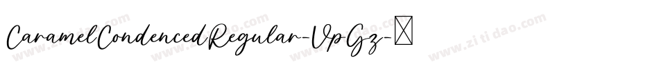 CaramelCondencedRegular-VpGz字体转换