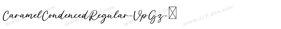 CaramelCondencedRegular-VpGz字体转换