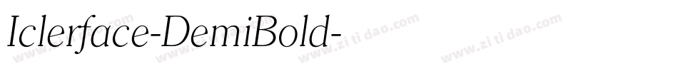 Iclerface-DemiBold字体转换