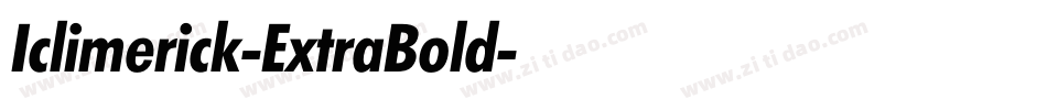 Iclimerick-ExtraBold字体转换
