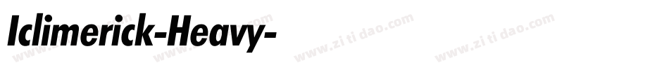 Iclimerick-Heavy字体转换