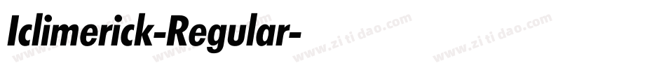 Iclimerick-Regular字体转换