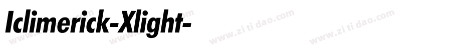 Iclimerick-Xlight字体转换