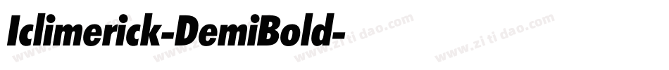 Iclimerick-DemiBold字体转换