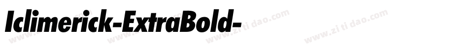 Iclimerick-ExtraBold字体转换