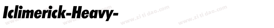Iclimerick-Heavy字体转换