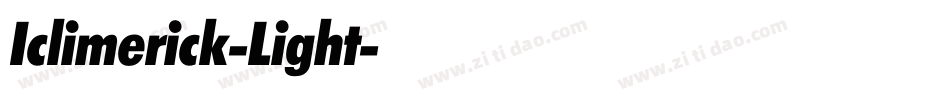 Iclimerick-Light字体转换