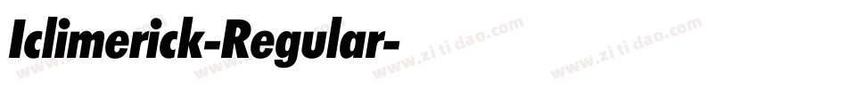 Iclimerick-Regular字体转换