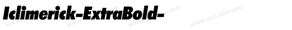 Iclimerick-ExtraBold字体转换