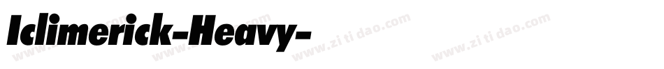 Iclimerick-Heavy字体转换