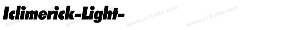 Iclimerick-Light字体转换