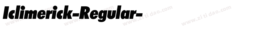 Iclimerick-Regular字体转换