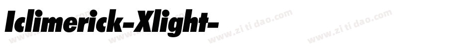 Iclimerick-Xlight字体转换