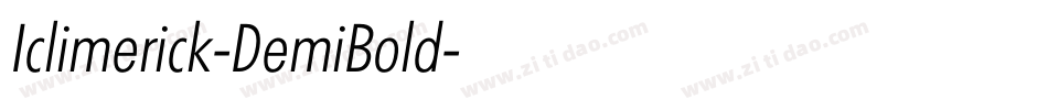 Iclimerick-DemiBold字体转换