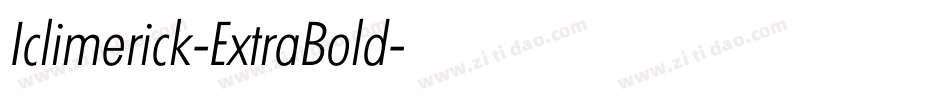 Iclimerick-ExtraBold字体转换