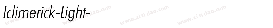 Iclimerick-Light字体转换