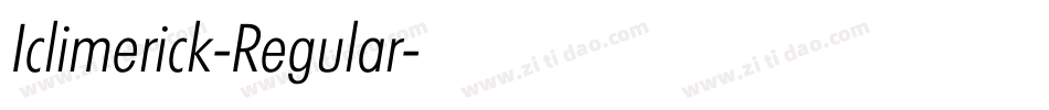 Iclimerick-Regular字体转换