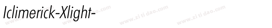 Iclimerick-Xlight字体转换