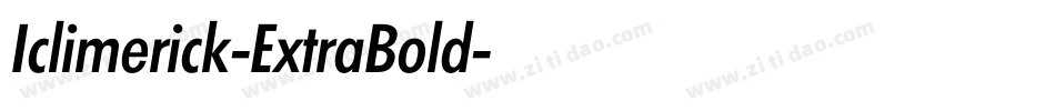 Iclimerick-ExtraBold字体转换