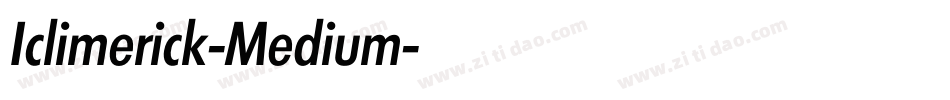 Iclimerick-Medium字体转换
