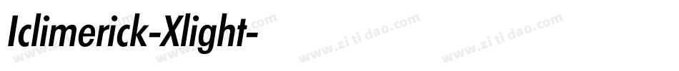 Iclimerick-Xlight字体转换